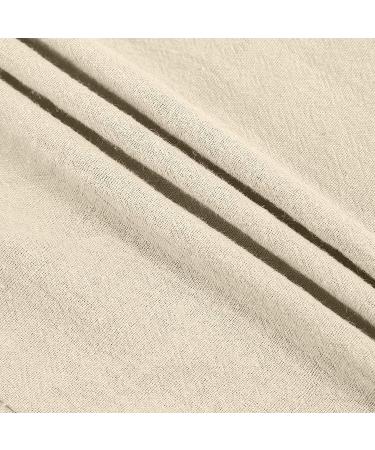 LFE Women's Casual Cotton Linen Wide Leg Capris Pants 3X-Large - Beige - Buy Online on GoSupps.com