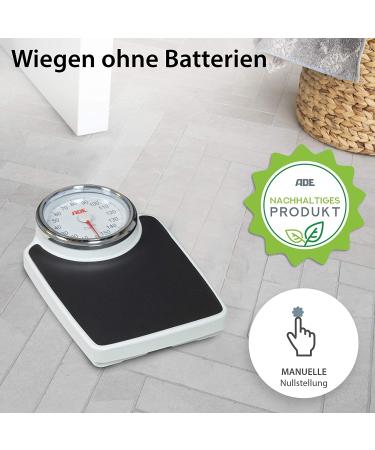 ADE M308800 Professional Medical Mechanical Scale - 160kg Capacity - 500g Increments - Anti-Slip Surface - Classic Metal XL Design - Buy Online on GoSupps.com