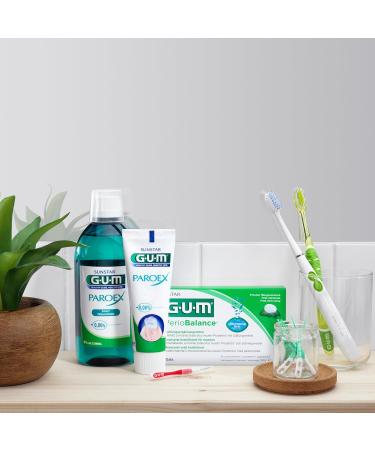Gum Paroex 0.06% Care Mouthwash - Advanced Gum Care Alcohol-Free 2 x 500ml + 1 Free Test - Soothes Sensitive Gums & Two-Antiplaque System - Buy Online on GoSupps.com