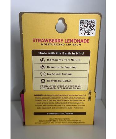 Burt's Bees Strawberry Lemonade Lip Balm - 2 Tubes (0.15 oz) | Natural Moisturizing Lip Care - Buy Online on GoSupps.com