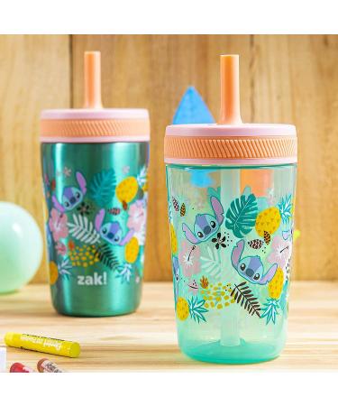 Zak Designs Disney Lilo and Stitch Kelso Tumbler Set - 3 Piece Bundle for Kids with Leak-Proof Lid and Straw - Non-BPA Plastic and Stainless Steel Cups - Bonus Sipper Included (Stitch Design) - Buy Online on GoSupps.com