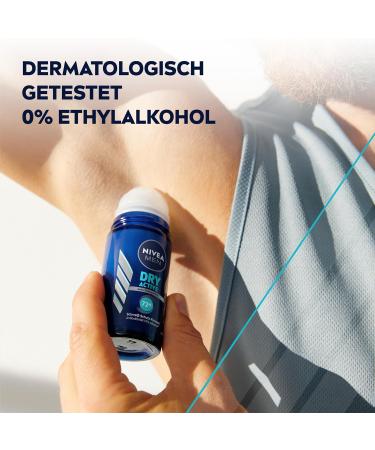 Nivea Men Dry Active Roll-On Deodorant - Fresh - 50ml - Buy Online on GoSupps.com