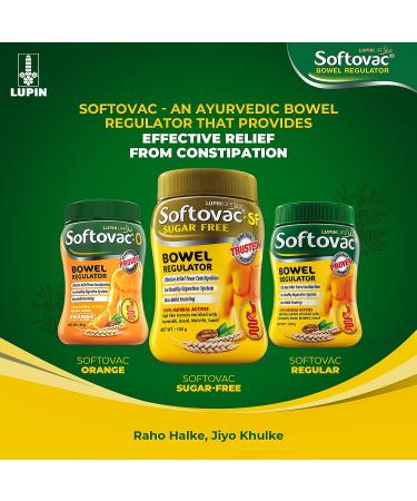 Softovac-SF (Sugarfree) Bowel Regulator 250g - 100% Natural Actives | High Fiber Formula with Sonamukhi, Harad, Mulethi, Saunf - Buy Online on GoSupps.com