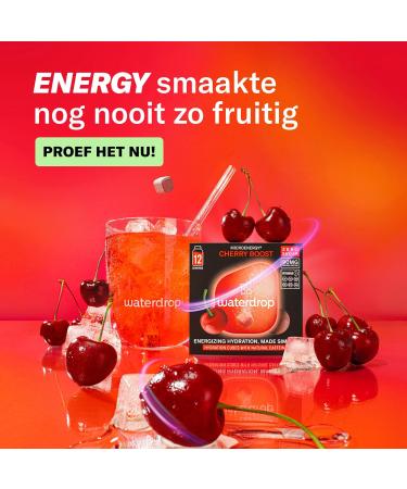 Waterdrop Microdrink waterdrop Energy Drink 36 hydration cubes for flavored water Fruity energy drink with 90 mg natural caffeine Cherry flavor Sugarfree lowcalorie With vitamins B & C CHERRY Booster Set - Buy Online on GoSupps.com