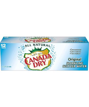 Canada Dry Original Sparkling Seltzer Water 12 fl oz Cans - 12 Pack - Buy Online on GoSupps.com