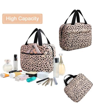 Leopard Makeup Bag for Women - Small Cosmetic Organizer Travel Toiletry Pouch - Buy Online on GoSupps.com