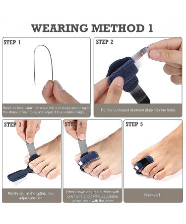 2 Pack Toe Straightener and Toe Brace for Hammer Toe - Blue - Buy Online on GoSupps.com