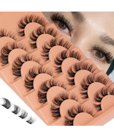 Natural Cluster Lashes D Curl Eyelash Extensions Wispy Individual Lashes Strips False Eyelashes DIY Lash Extensions Multipack by Eefofnn Cluster natural lashes