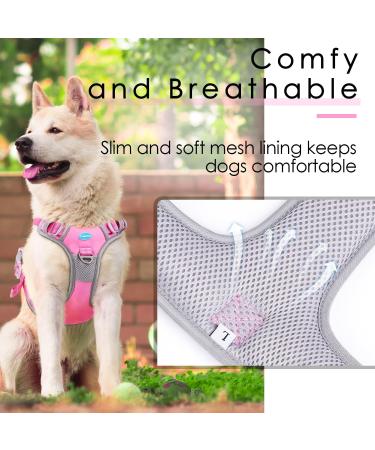 Buy Thinkpet Anti-Zug Dog Harness - Adjustable Reflective Breathable with Handle - No Choking Design for Small Dogs (Pink S) - International Shipping Available - Buy Online on GoSupps.com