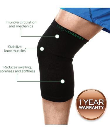 Copper Knee Compression Sleeve | Medium Size | Unisex | Anti-Inflammatory Support for Athletes | Pain Relief & Natural Healing - Buy Online on GoSupps.com