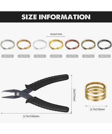 Hotop 1402 Pieces Split Jump Rings Set - MultiColor Jewelry Split Rings with Opener and Plier for DIY Craft Making - Buy Online on GoSupps.com