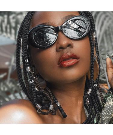 100pcs Hair Beads Dreadlocks Jewelry for Women - Hair Rings Clips Metal Cuffs Decoration in Silver & Golden - Buy Online on GoSupps.com