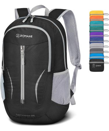 ZOMAKE 25L Packable Backpack - Lightweight & Water Resistant Daypack for Travel (Black) - Buy Online on GoSupps.com