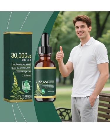 Organic lung cleansing drops with mullein leaf extract supplement with mullein leaf extract cleansing and supporting the respiratory tract for men and women 30 ml 3 Pieces - Buy Online on GoSupps.com