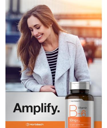 Horb ach B6 Vitamin 50mg | 250 Tablets | Non-GMO & Gluten Free Supplement - Buy Online on GoSupps.com