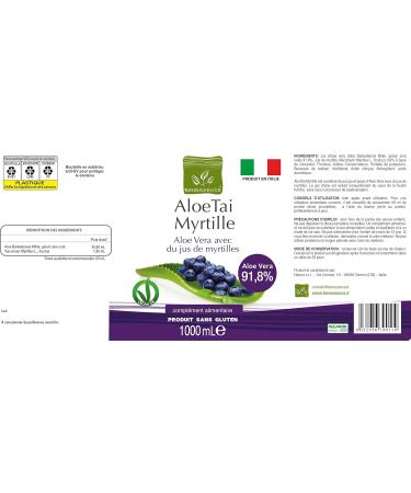 Benessence - Aloe Blueberries: Aloe Vera Juice with Blueberries - 1L - Buy Online on GoSupps.com