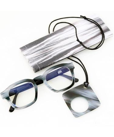Readlux Women Reading Glasses Trendy Readers Blue Light Filtering Glasses +0.00 +1.25 - +3.00 - Black & Gray