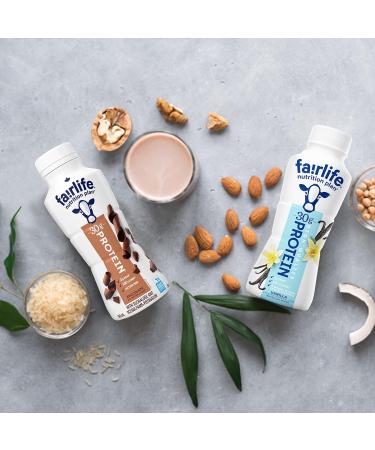 High Protein Shake Drinks Fairlife Nutrition Plan 30g Variety Pack Trial Sampler 6 Pack 2 of each Chocolate Vanilla Strawberry Each Bottle is 11.5 Ounces in The Award Box Packaging - Buy Online on GoSupps.com