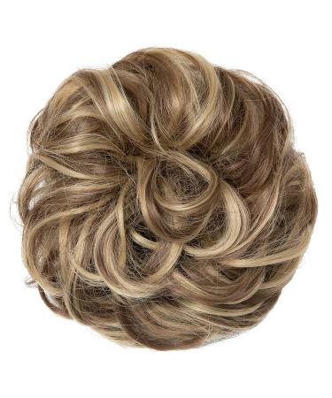 Jjstar 2-Piece Hair Part with Rubber Band | Dutt Hair Tie & Hair Extensions for Messy Buns & Ponytails - Perfect for Women & Girls in Brunette & Ash Blonde - Buy Online on GoSupps.com