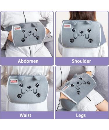 Buy Nifogo 1.3L Hot Water Bottle with Soft Waist Cover - Ideal for Neck Shoulder Back & Legs - Gray Green - International Shipping Available - Buy Online on GoSupps.com