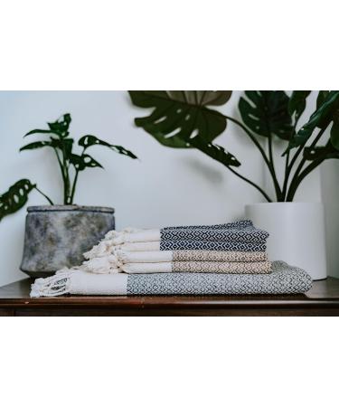 Smyrna Turkish Cotton Wash Cloths Pack of 6 | 100% Natural Cotton | Ultra Soft & Absorbent Towels for Bathroom, Hotel, and Spa | Quick Dry Washcloths (Beige, 12x17) - Buy Online on GoSupps.com