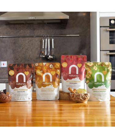 Naturya Keto Porridge 480g (Chocolate) - Healthy Gluten-Free Vegan Breakfast with No Added Sugar - Buy Online on GoSupps.com