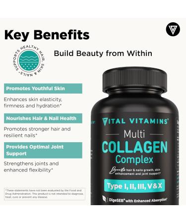 Vital Vitamins Multi Collagen + Creatine Monohydrate Capsules - Buy Online on GoSupps.com