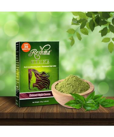 Reshma Beauty 100% Natural Henna Hair Color - Light Brown 1.05 oz | Organic Hair Dye for Women | 30 Minute Henna Hair Color - Buy Online on GoSupps.com