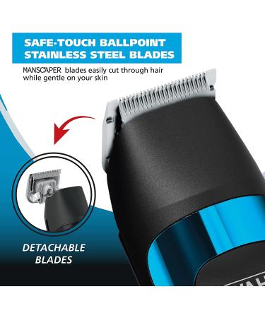 Wahl Manscaper Deluxe Hair Trimmer & Shaver for Total Body Grooming - Safe-Touch Stainless Steel Blades - Buy Online on GoSupps.com