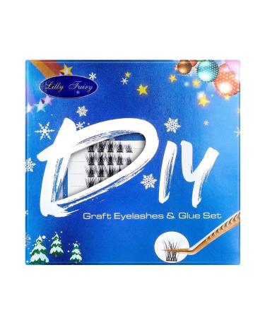 False eyelashes set mascara eyelash glue set for beginners reusable(2)