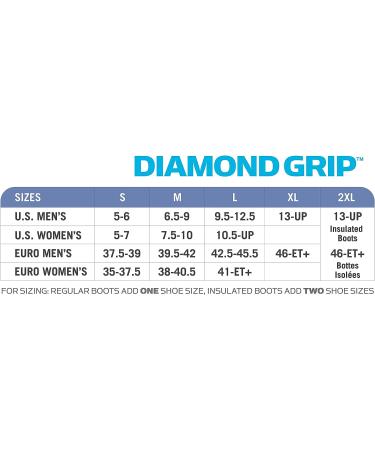 Diamond Grip Traction Cleats for Ice & Snow Walking - Large (Shoe Size W 10.5+/M 9.5-12.5) - Buy Online on GoSupps.com
