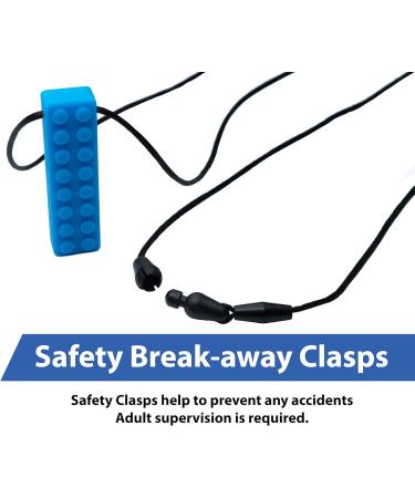 Tilcare Sensory Chew Necklace - Silicone Chewing Pendant for Kids & Adults with Autism - Textured Chewy Toys in Blue and Green - Buy Online on GoSupps.com