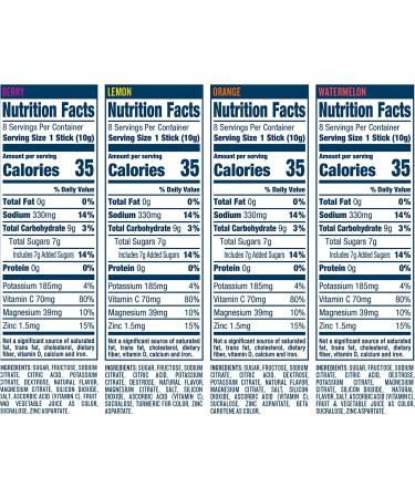 DripDrop ORS Hydration Electrolyte Powder Packets - 32 Count Bold Classics Variety Pack - Watermelon, Berry, Orange, Lemon - Buy Online on GoSupps.com