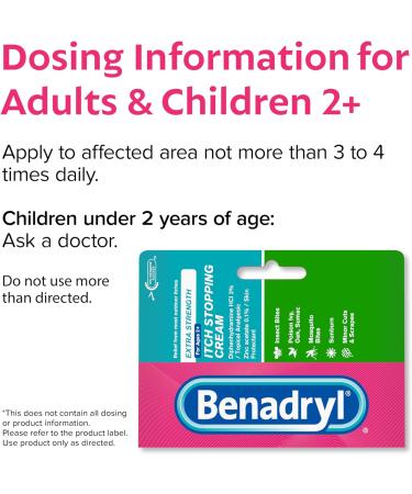 Benadryl Extra Strength Cream 1 OZ - Fast Relief for Itching and Rashes - Buy Online on GoSupps.com