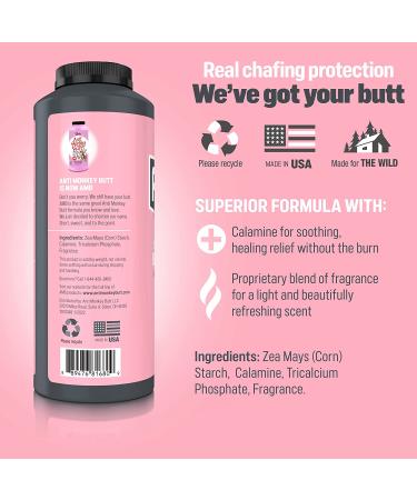 Anti Monkey Butt Lady's Body Powder with Calamine 8 oz (2 Pack) - Chafing Prevention & Sweat Absorption - Talc-Free - Buy Online on GoSupps.com