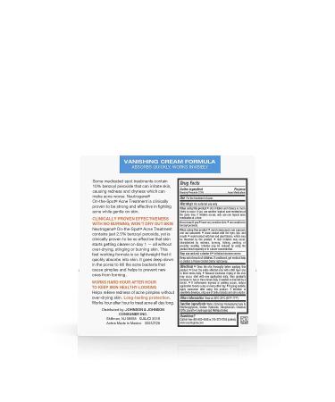 Neutrogena On-The-Spot Acne Treatment 0.75 oz - 2.5% Benzoyl Peroxide Pimple Cream - Buy Online on GoSupps.com