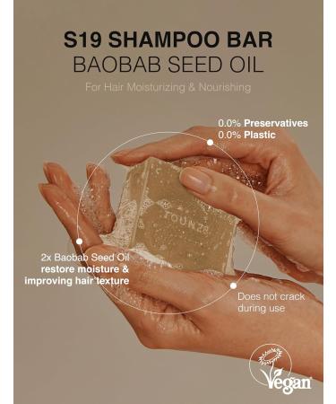 TOUN28 Baobab & Camellia Seed Oil Solid Shampoo Bar | Vegan Deep Moisturizing Hair Treatment | No Chemicals Zero Plastic | Hydrates & Strengthens Dry & Damaged Hair - 3.5oz - Buy Online on GoSupps.com