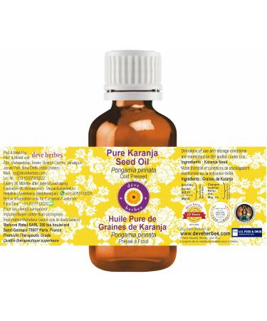 Buy Deve Herbes Pure Karanja Seed Oil - Cold Pressed 50ml for Healthy Skin & Hair | International Shipping - Buy Online on GoSupps.com