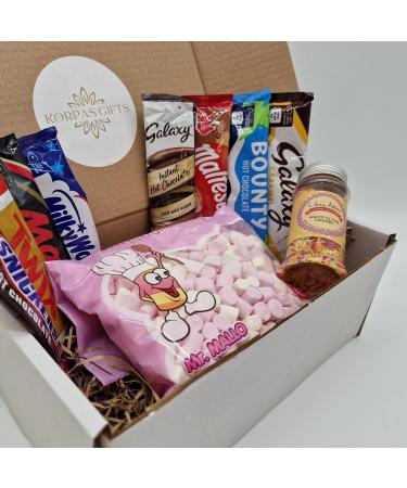 Hot Chocolate Selection Gift Hamper - Celebrations Hot Chocolate Sachets x8 with Rainbow Sprinkles and Marshmallows - Buy Online on GoSupps.com