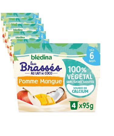 Bl dina - Brass s 100% V g tal - Lait de Coco pomme Mangue - D s 6 Mois - 6 x 380g