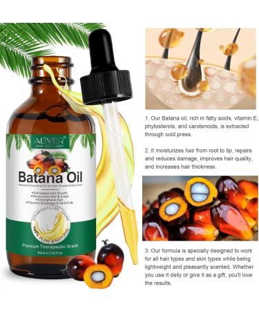 Batana Oil for Hair Growth 100% Natural & Pure for Men & Women Promotes Hair Thickness Hair & Skin Radiance - Buy Online on GoSupps.com