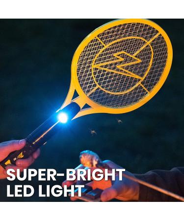 Zap It! Electric Fly Swatter Racket & Mosquito Zapper - 4000V Bug Zapper - USB Rechargeable - Indoor Safe - Yellow - Buy Online on GoSupps.com