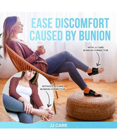 JJ CARE Adjustable Bunion Corrector for Men and Women - Toe Hallux Valgus Splint & Separator with Crank Cushion and Strap Stretcher - Buy Online on GoSupps.com