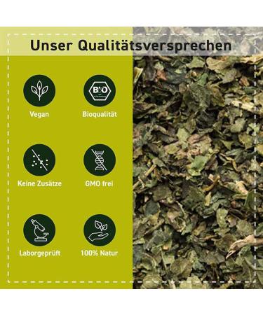 Organic Nettle Leaf Herbal Tea 100g | Nettle Herbal Tea | Loose Leaf | 100% Organic Nettle | Packaged and Controlled in Germany | Biotiva - Buy Online on GoSupps.com