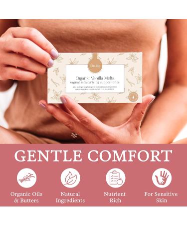 Femallay Organic Vanilla Vaginal Moisturizing Suppository Melts - 100% Natural for Odor, Dryness & Pleasure (14ct) - Buy Online on GoSupps.com