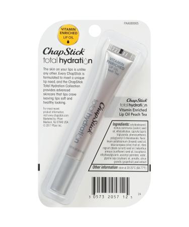 Buy Chapstick Total Hydration Vitamin-Enriched Lip Oil - Non-Tinted Peach Tea 0.23 Oz - Nourishing Lip Care - Buy Online on GoSupps.com