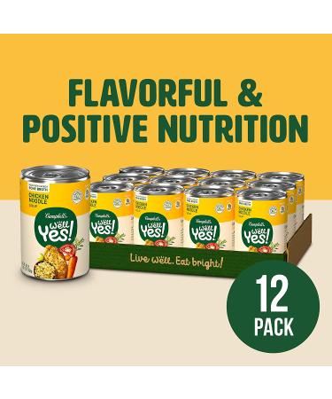 Campbell's Well Yes! Chicken Noodle Soup - 15g Protein - 16.2oz Can (Pack of 12) - Buy Online on GoSupps.com