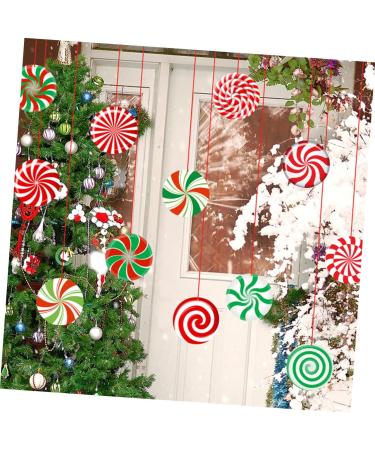 PRETYZOOM 24 Sheets Christmas Candy Decorations Ribbons Xmas Candies Xmas Ornaments Window Decorative Stickers - Buy Online on GoSupps.com