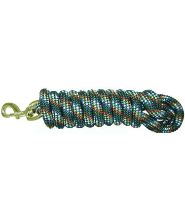 Hamilton Poly leash with snap hook confetti weave/dark green