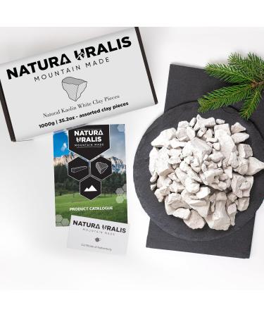 Argile Blanche Kaolin | 1000g d'Argile Blanche Naturelle Blanc pur Blanc Cass - Croquant Eonnant Texture Terreuse Velout e et Ferme Satisfaisante Sensation ASMR - Buy Online on GoSupps.com
